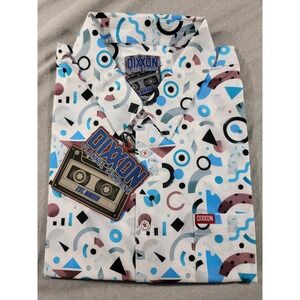 Dixxon The New Wave Shirt Mens‎ 3XL Abstract, Summer Fun Casual S/S Button Up